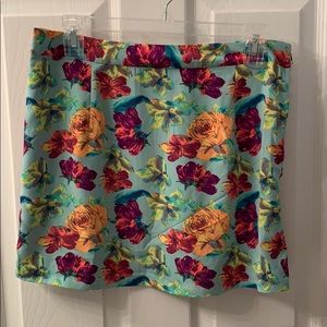 Naked Zebra Fluorescent Floral Skirt
